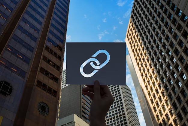 Example of links on the background of the city
